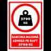 Indicator pentru sarcina maxima admisa pe raft 2700 kg
